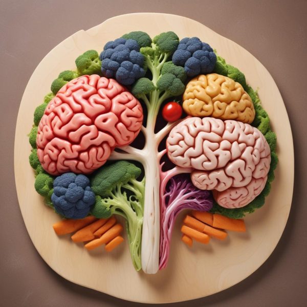 brain tree with veggies